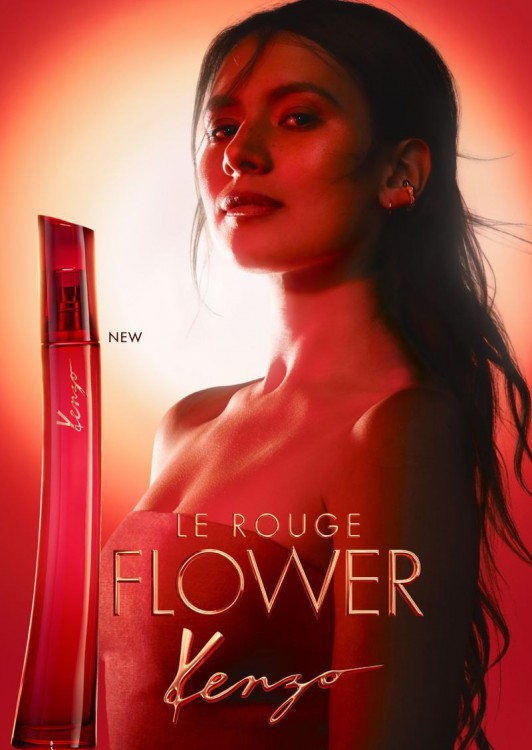 Kenzo "Le Rouge Flower" perfume campaign