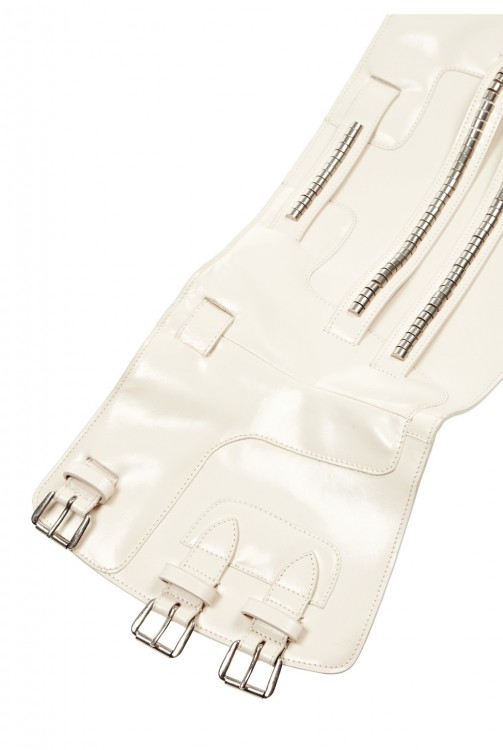 ALEXANDER MCQUEEN Embellished leather waist belt