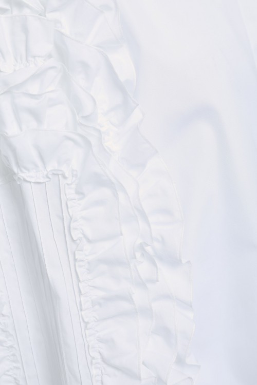 Dolce & Gabbana Ruffled Bib Poplin Shirt