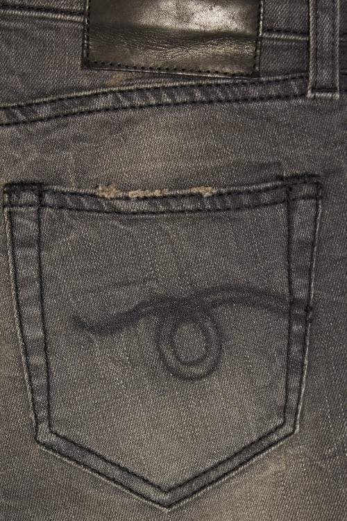 R13 Distressed mid-rise skinny jeans