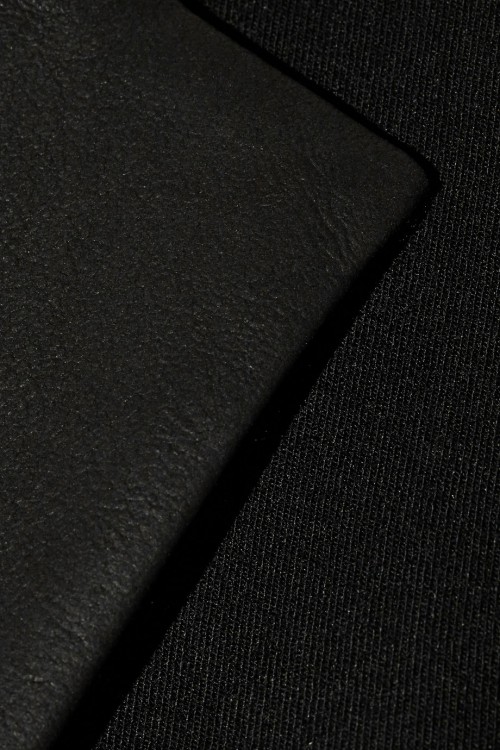 THEORY Lendria leather-trimmed gabardine blazer