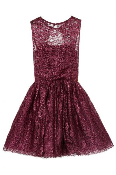 Alice + Olivia Ophelia Metallic Lace Dress