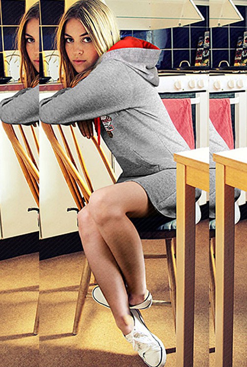 Hoodie ports sweater dress