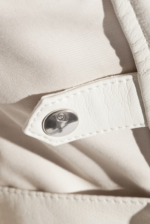 MCQ ALEXANDER MCQUEEN Leather and cotton-gabardine trench coat