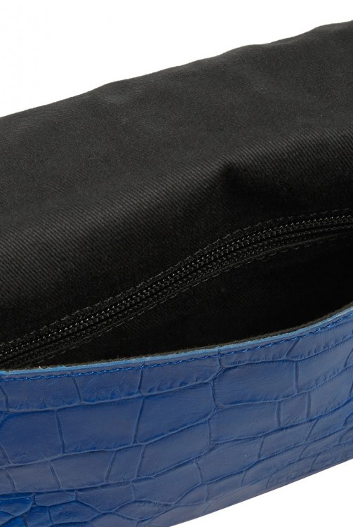 JUST CAVALLI Embellished croc-effect leather clutch