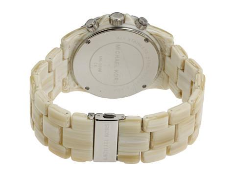 マイケルコース 腕時計 オーバーサイズ マディソンクロノグラフ シルバーホルン