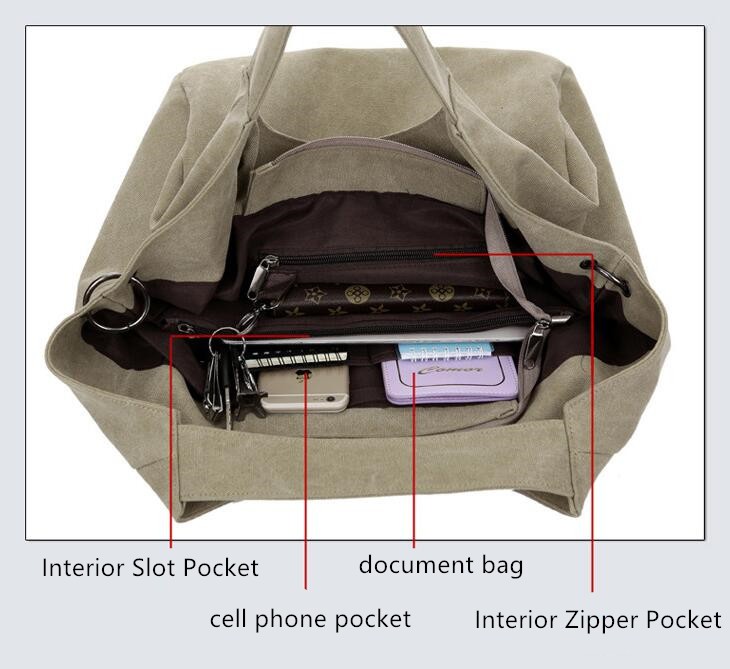 LUXY MOON Canvas Hobo Bag