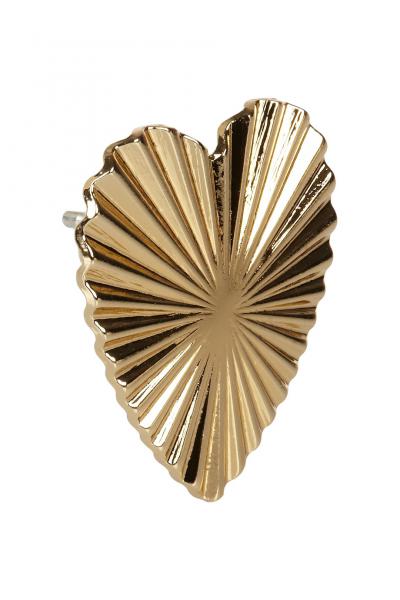 BING BANG Gold-plated heart earrings