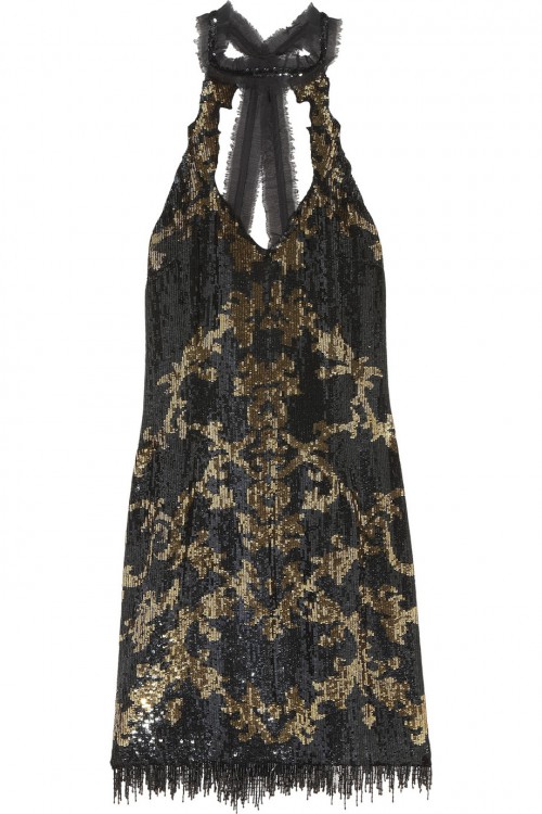 ROBERTO CAVALLI Sequined silk dress
