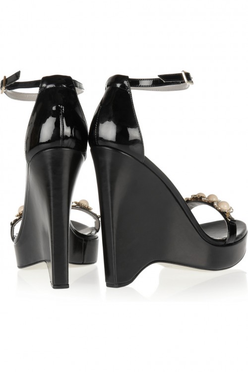 JASON WU Embellished wedge sandals