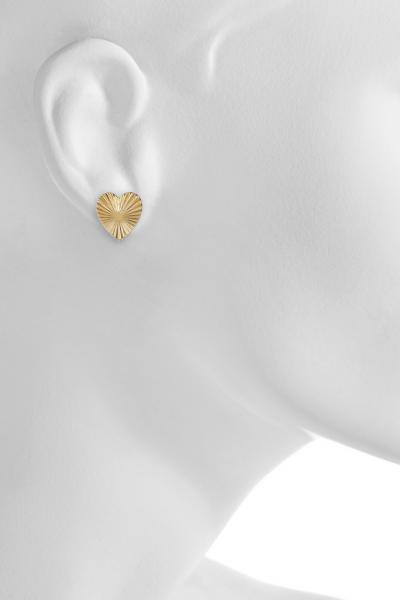 BING BANG Gold-plated heart earrings
