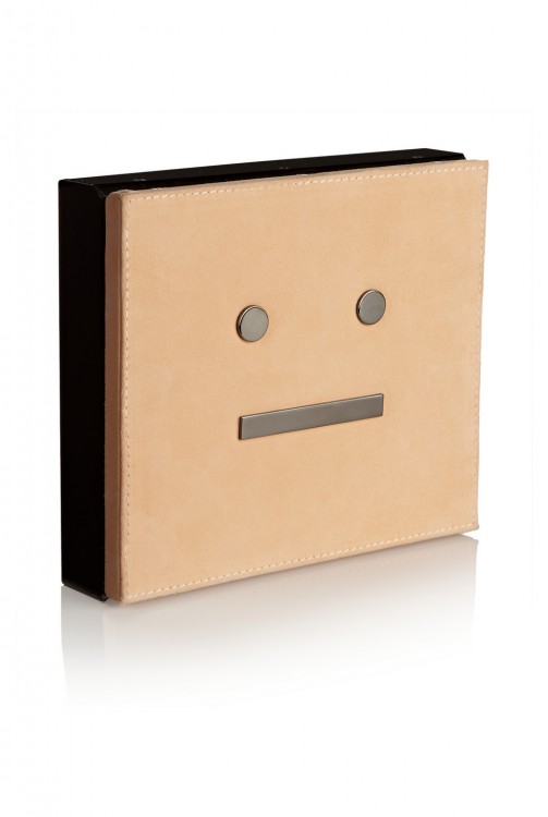 ACNE STUDIOS Akoya suede and perspex clutch 