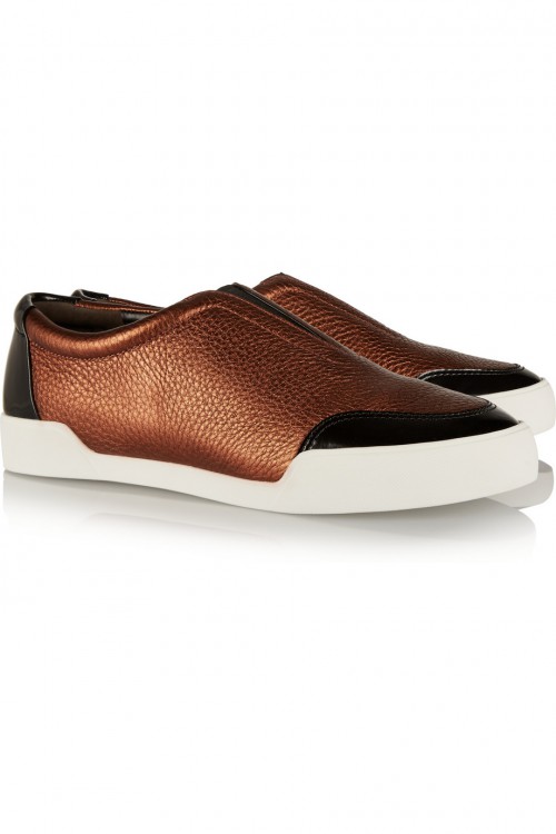 3.1 PHILLIP LIM Morgan paneled suede and leather sneakers