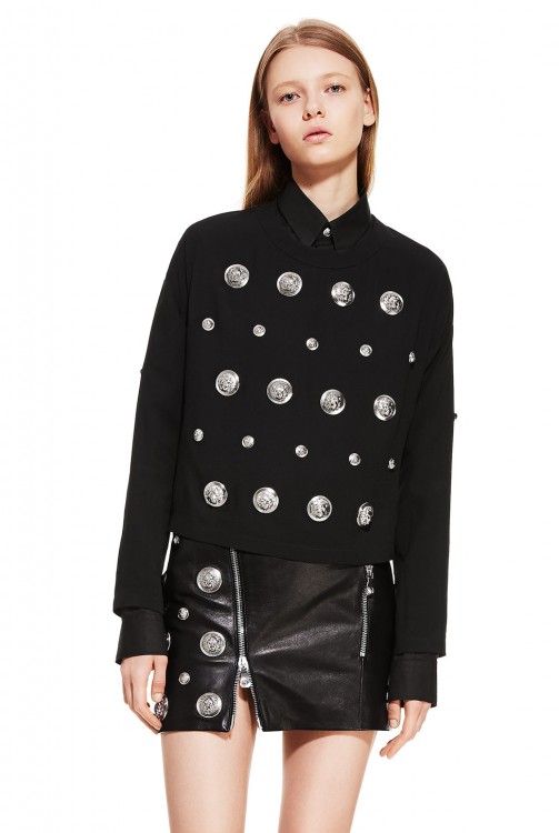 VERSUS Studded Lion Head Top