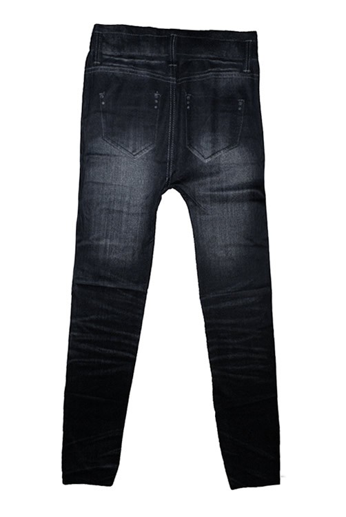 [NWOT]  Vintage Denim Printed Black Leggings