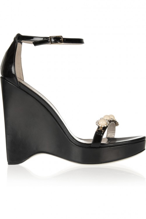 JASON WU Embellished wedge sandals