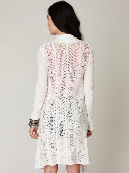 Free People Love Me Do Cardigan in White