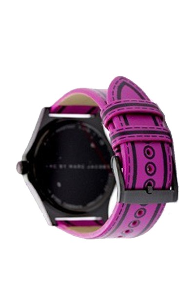 Marc Womens Jacobs Watch Henry PURPLE Leather and Black IP