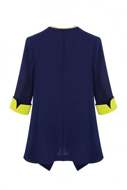 [NWOT]  襟、袖裏のポイントカラースリムブレザー