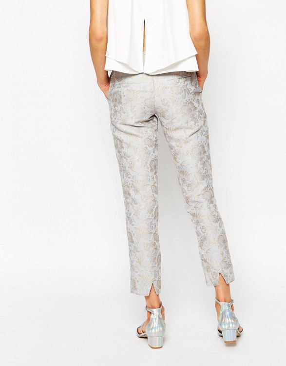 Traffic People Capri Pants in Damask Jacquard