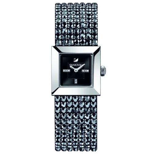 スワロフスキー 腕時計 レディース エリス ジェット ヘマタイト クリスタル メッシュのブレスレット1047350