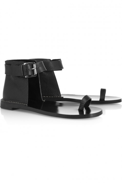 MICHAEL KORS Textured-leather sandals