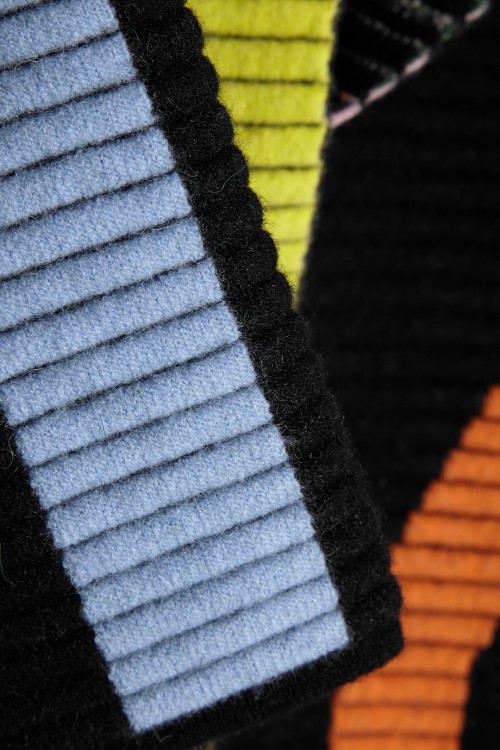 PETER PILOTTO Track ribbed stretch wool-blend coat