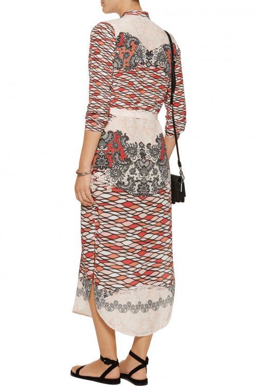 SALONI Molly printed silk-chiffon midi dress