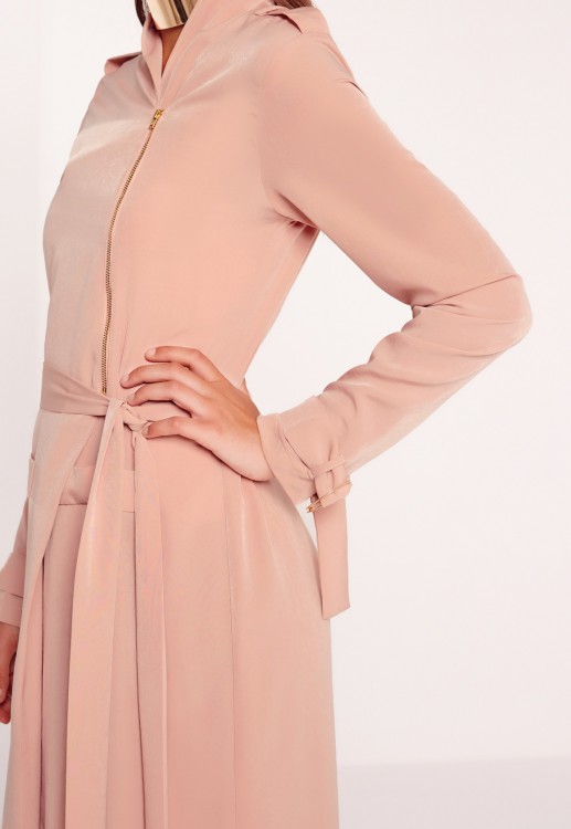 PEACE + LOVE マキシ ダスタージャケットピンク