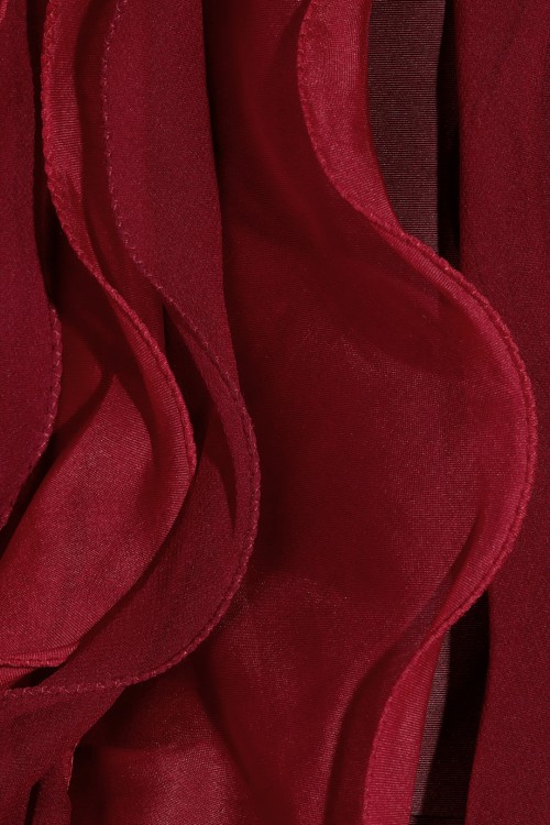 OSCAR DE LA RENTA Silk-faille and organza dress