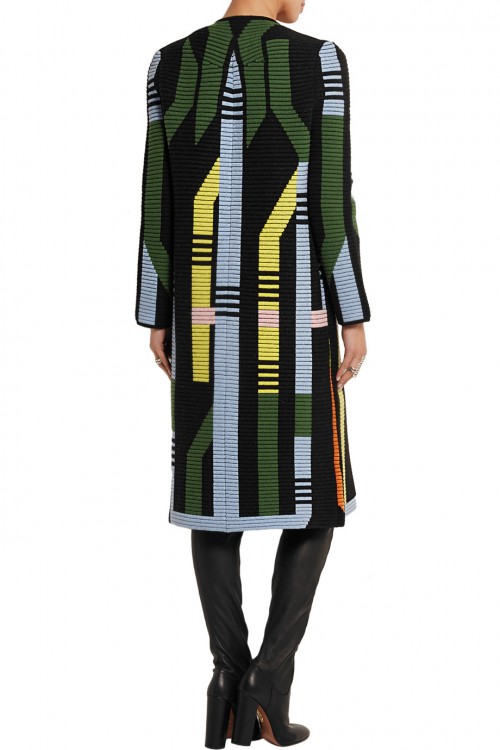 PETER PILOTTO Track ribbed stretch wool-blend coat