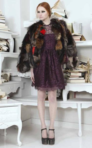 Alice + Olivia Ophelia Metallic Lace Dress