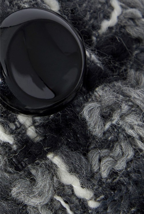 DOLCE & GABBANA Button-embellished wool-blend bouclé-tweed mini skirt