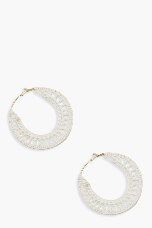 Handmade Macrame Hoop Earrings