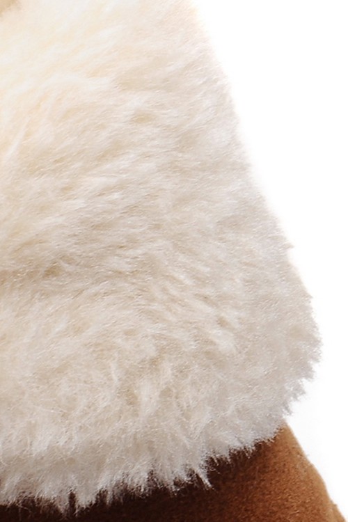 Round Toe Ankle Warm Slip-On Flat Plush Boots