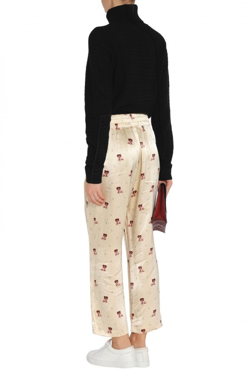 GANNI Satin-crepe culottes