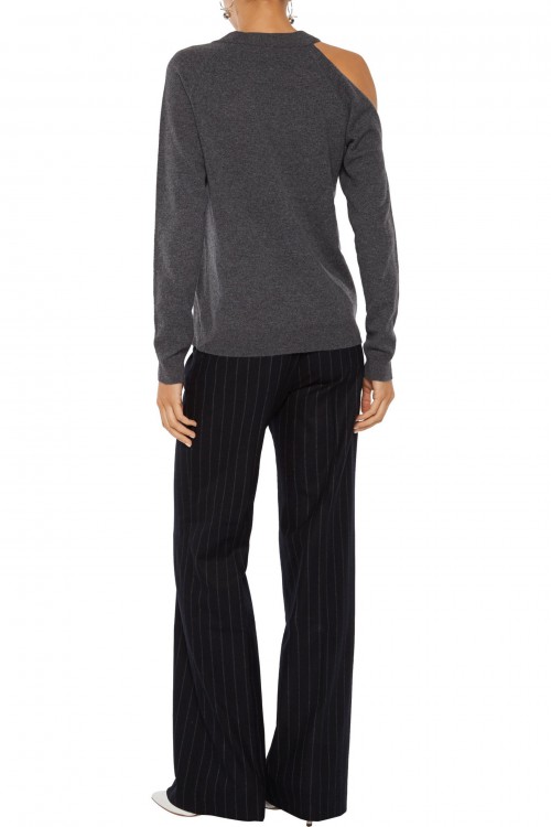 IRIS AND INK Freya cutout wool and cashmere-blend sweater