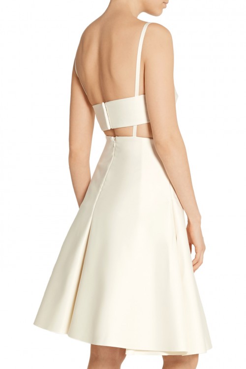 SOLACE LONDON Ava cutout satin-crepe dress