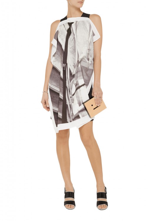 ACNE STUDIOS Akoya suede and perspex clutch 