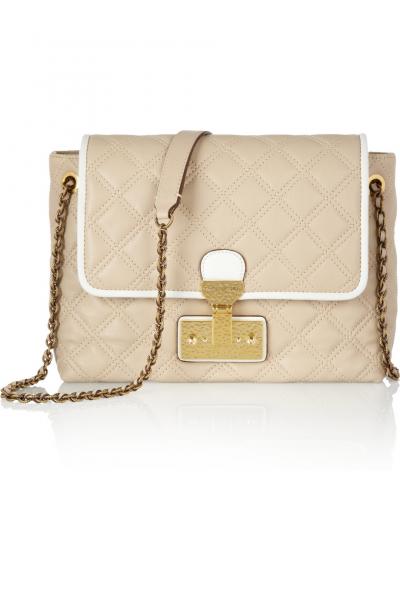 マークジェイコブス　 ラージ·シングルキルトレザーショルダーバッグ