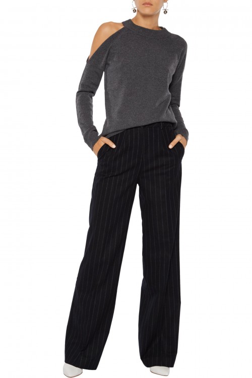 IRIS AND INK Freya cutout wool and cashmere-blend sweater