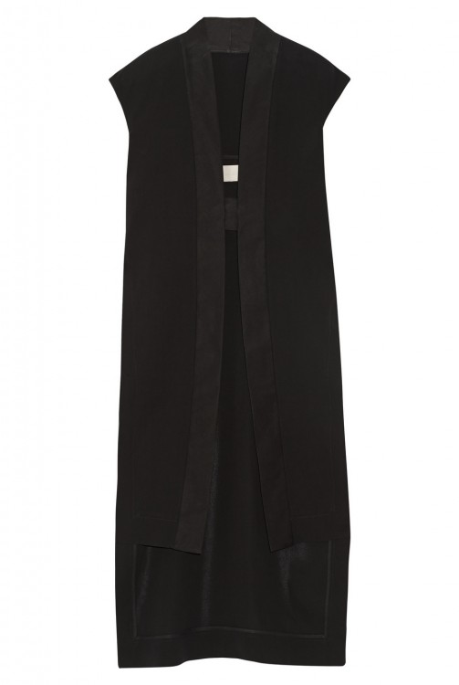 RICK OWENS Washed-silk coat