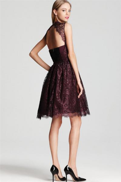 Alice + Olivia Ophelia Metallic Lace Dress