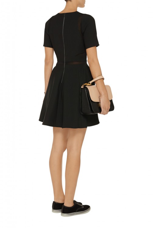 ELIZABETH AND JAMES Andi sheer-paneled jersey mini dress