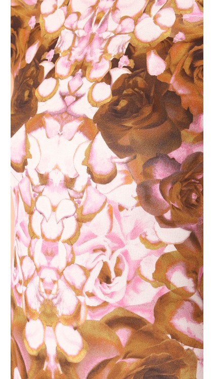 McQ Alexander McQueen Pink Floral Print Jersey Dress