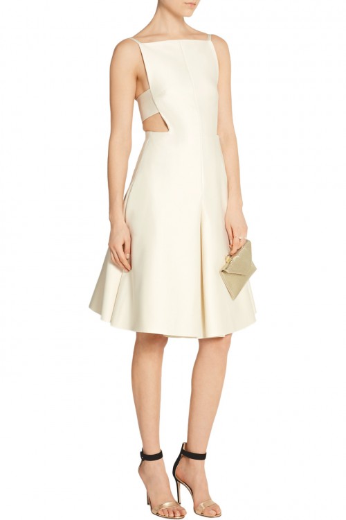 SOLACE LONDON Ava cutout satin-crepe dress