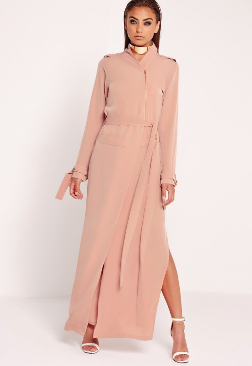 PEACE + LOVE マキシ ダスタージャケットピンク