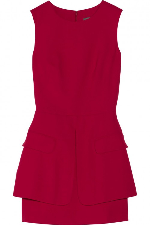 ALEXANDER MCQUEEN Wool-crepe mini dress