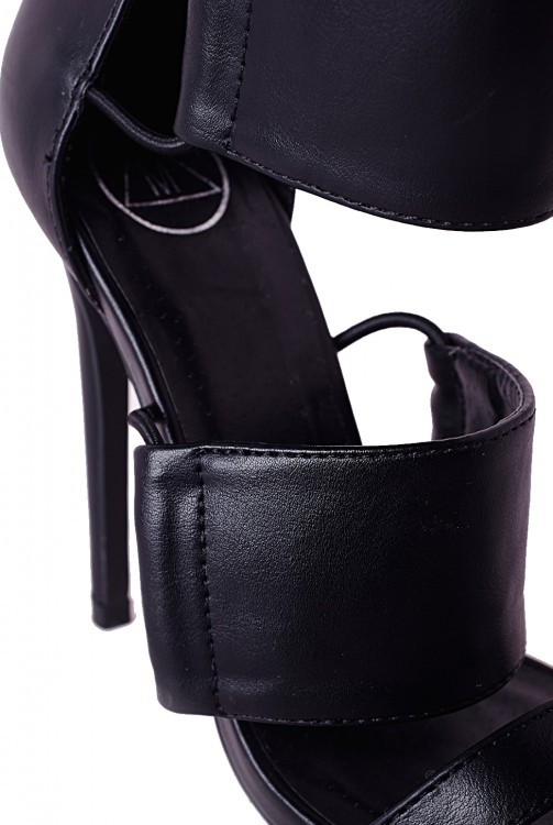 エラスティック ティテール グラディエーター ヒール サンダル