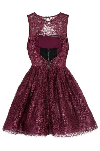 Alice + Olivia Ophelia Metallic Lace Dress